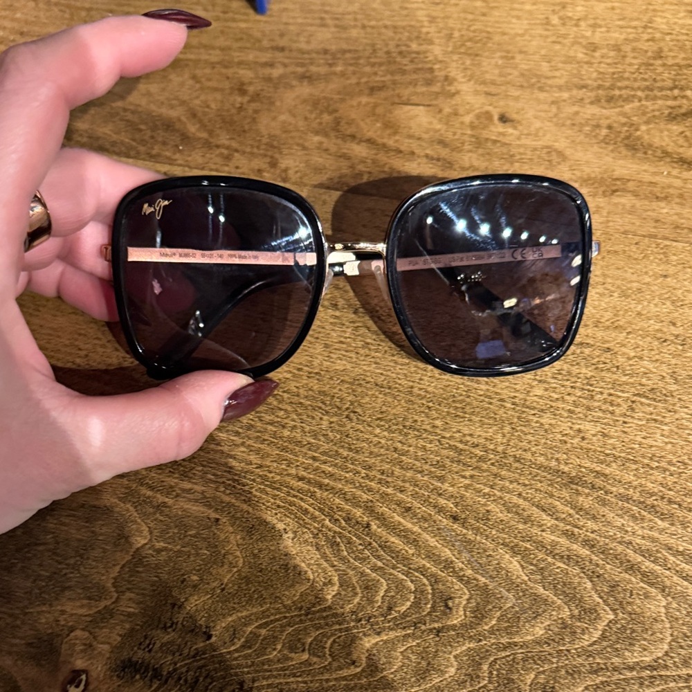 Maui Jim Black and Gold Sunglasses